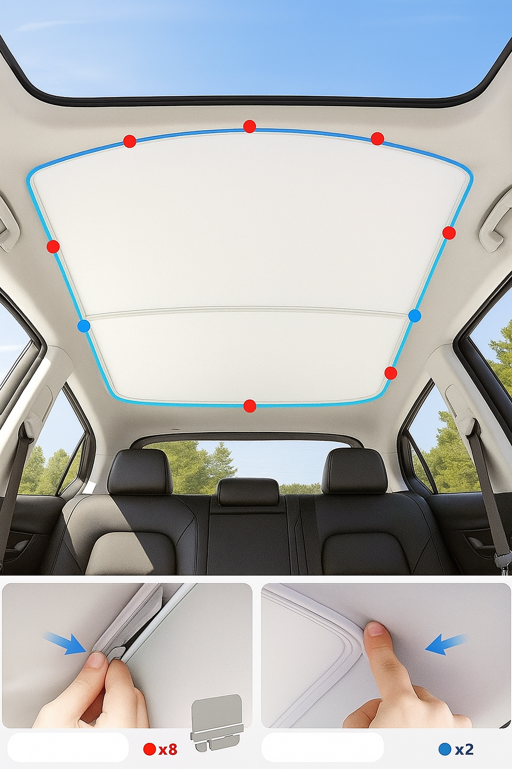 Cortinas Solares para Tesla Model 3 | Akeny