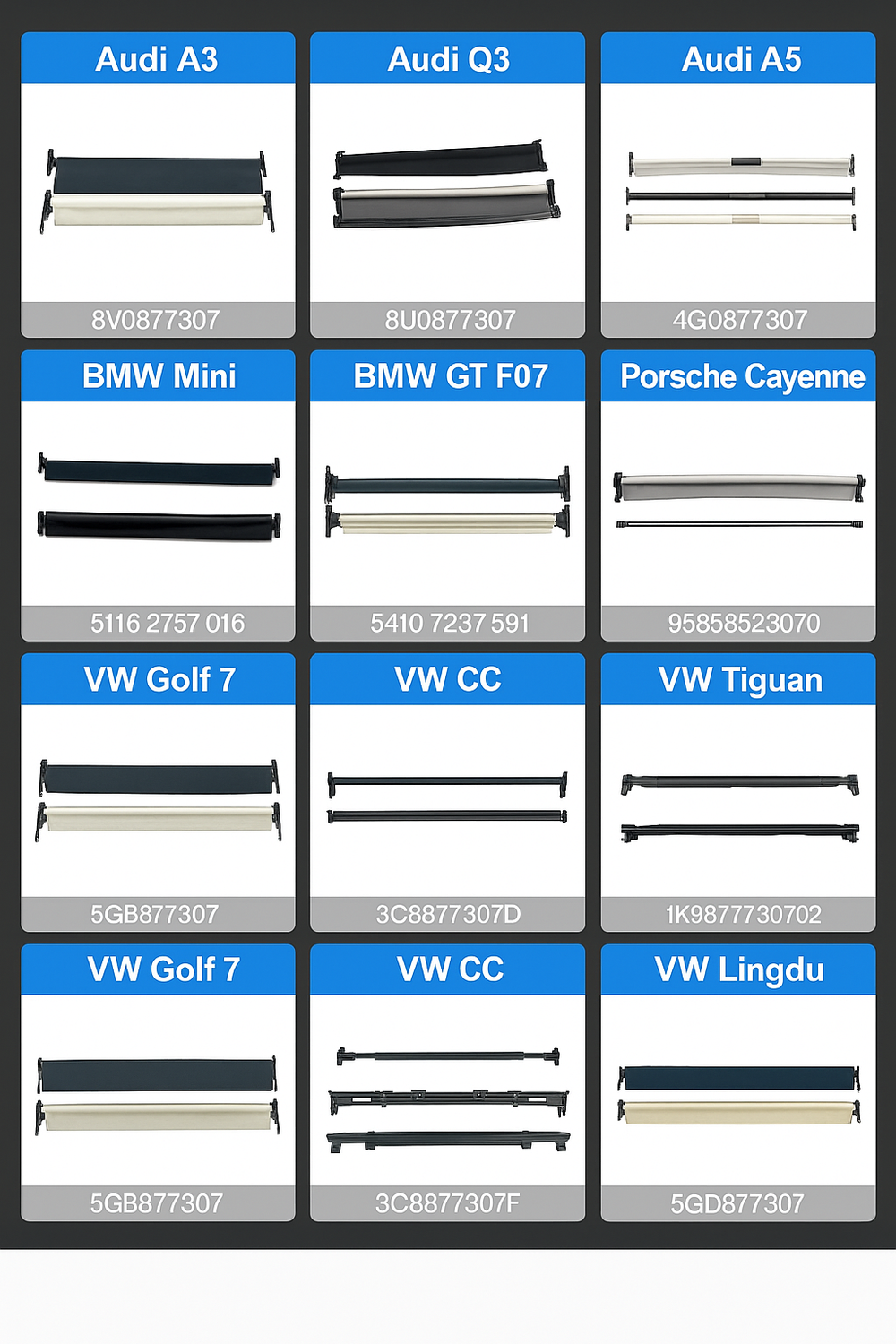 Cortina Premium para Techo Solar – BMW 5 Series GT | Akeny